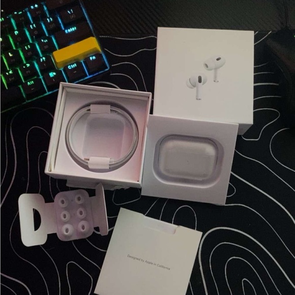 Apple AirPods Pro with White Accessories